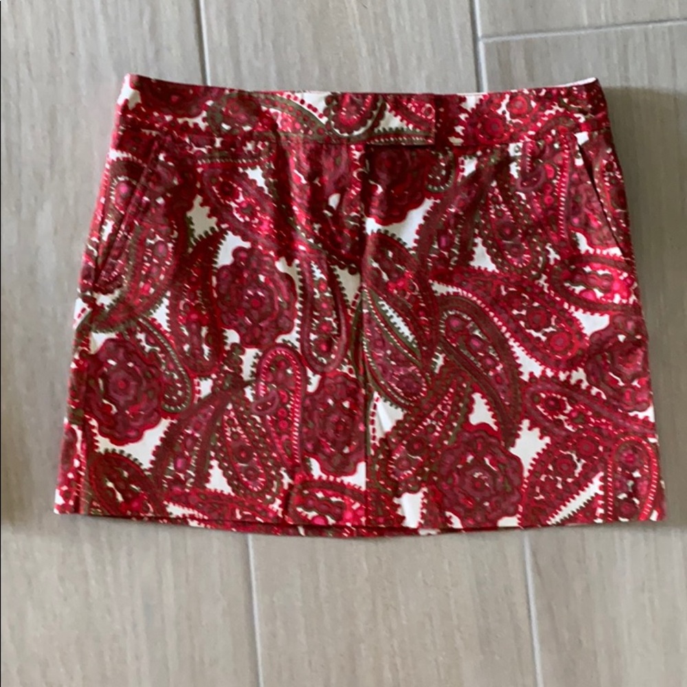 J. Crew adorable front tab skirt with side pockets